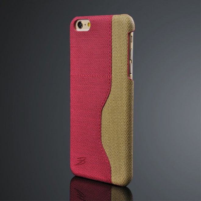 iPhone 6 Plus/6S Plus Kontrastreiches Plastik Case mit Kreditkartenslot - rosa