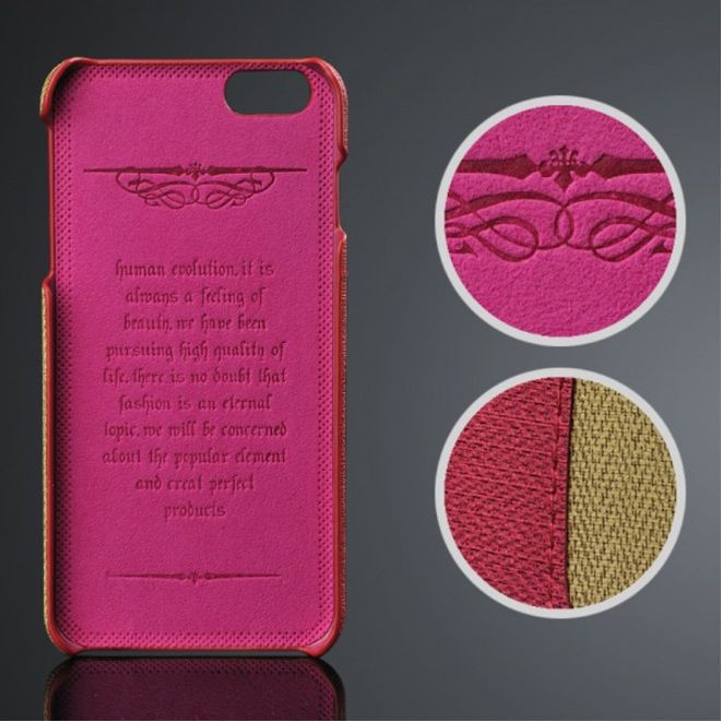 iPhone 6 Plus/6S Plus Kontrastreiches Plastik Case mit Kreditkartenslot - rosa