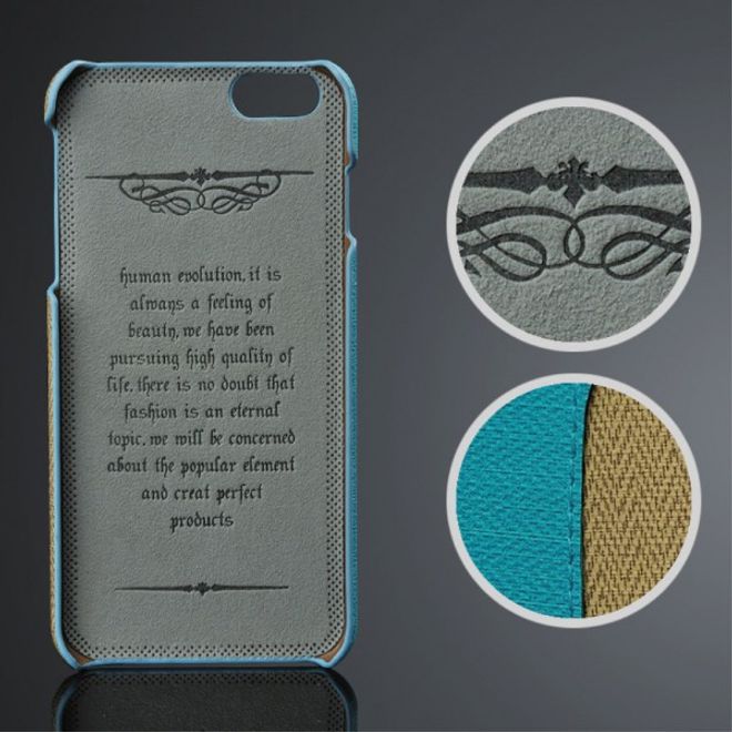 iPhone 6 Plus/6S Plus Kontrastreiches Plastik Case mit Kreditkartenslot - blau