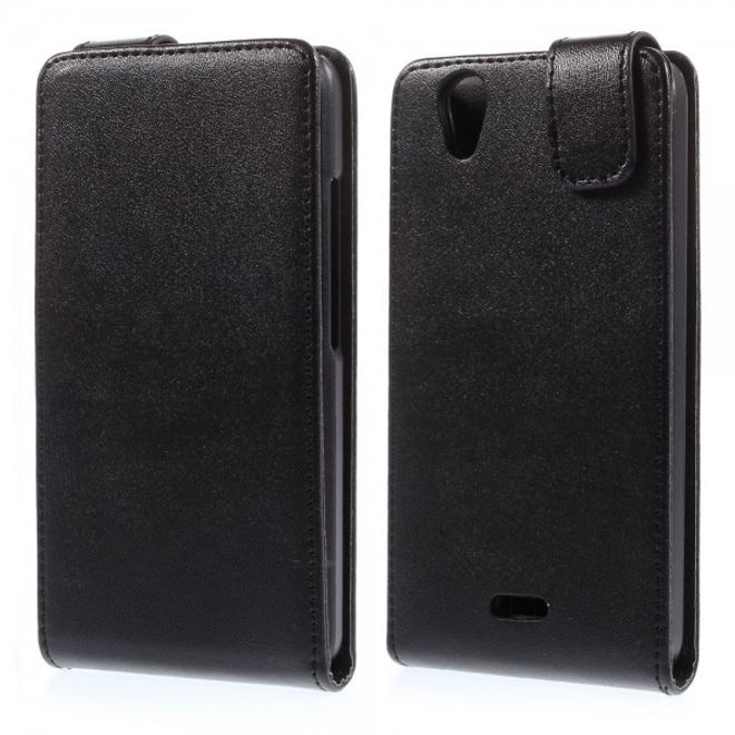 Wiko Birdy Magnetisches Leder Case vertikal - schwarz