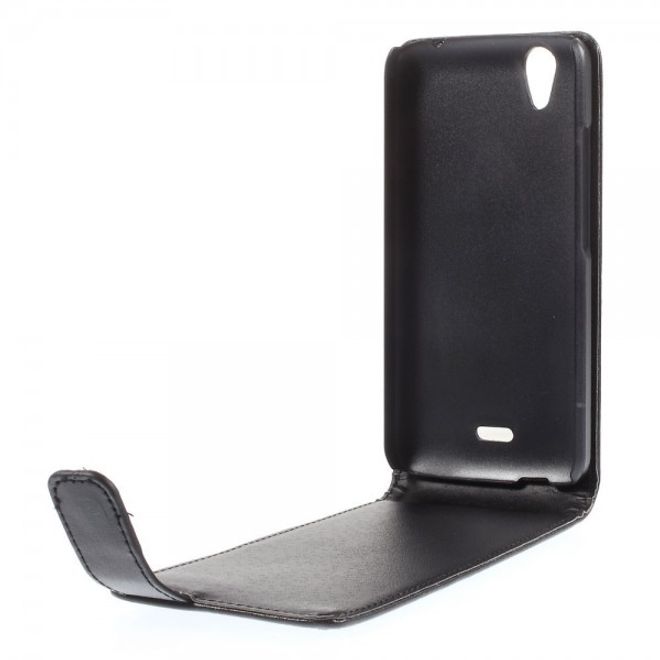 Wiko Birdy Magnetisches Leder Case vertikal - schwarz