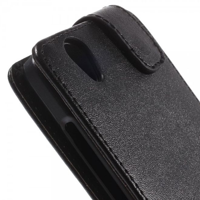 Wiko Birdy Magnetisches Leder Case vertikal - schwarz