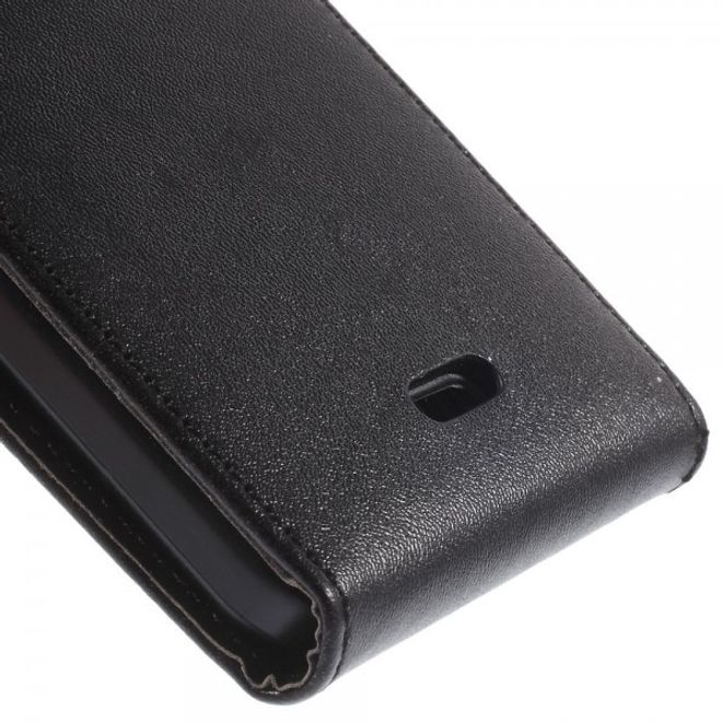 Wiko Birdy Magnetisches Leder Case vertikal - schwarz