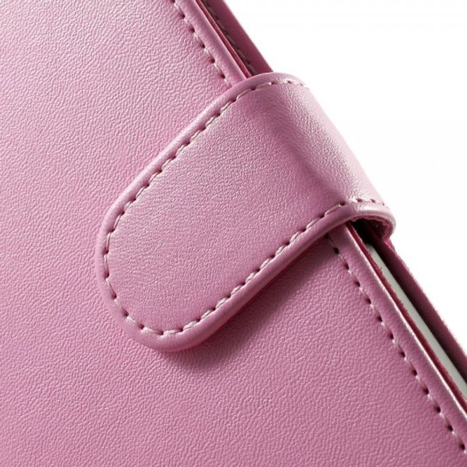 Wiko Birdy Elegantes Leder Flip Case mit Standfunktion - pink