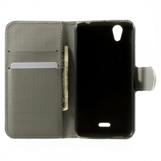 Wiko Birdy Leder Case mit Zebrastreifen