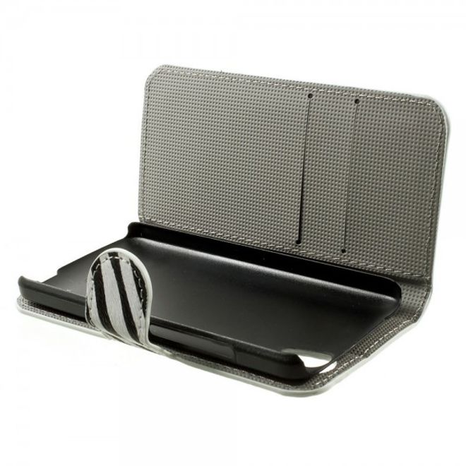 Wiko Birdy Leder Case mit Zebrastreifen