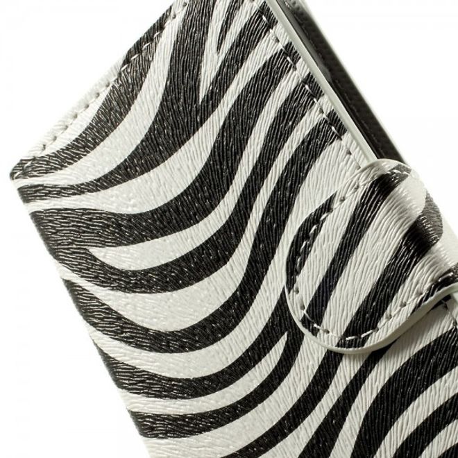 Wiko Birdy Leder Case mit Zebrastreifen