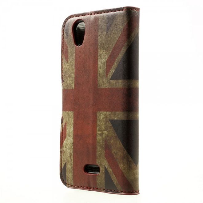 Wiko Birdy Leder Case mit UK Flagge retro-style