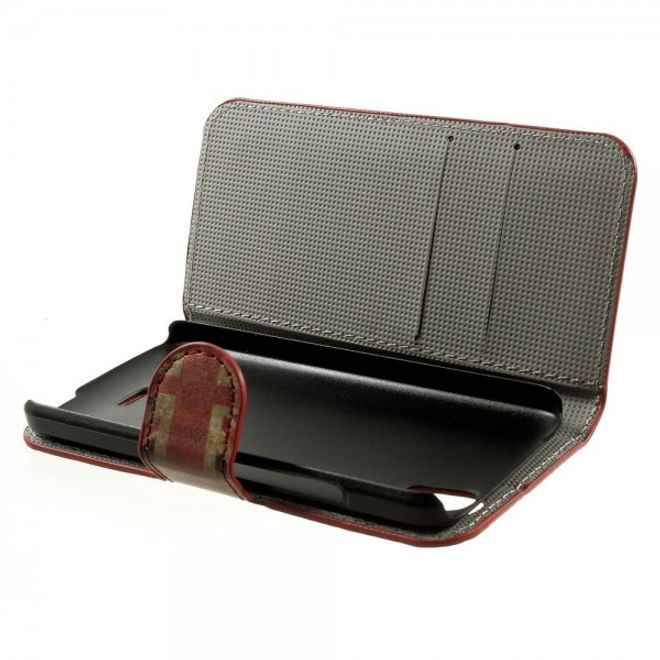 Wiko Birdy Leder Case mit UK Flagge retro-style