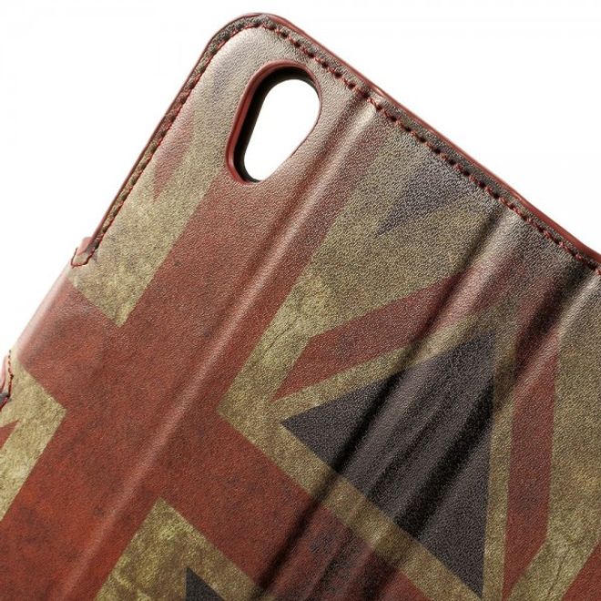 Wiko Birdy Leder Case mit UK Flagge retro-style