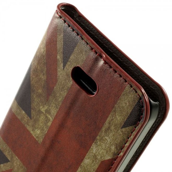 Wiko Birdy Leder Case mit UK Flagge retro-style