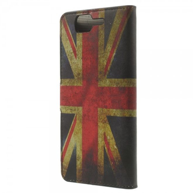 Wiko Highway Magnetisches Leder Case mit UK Flagge retro-style