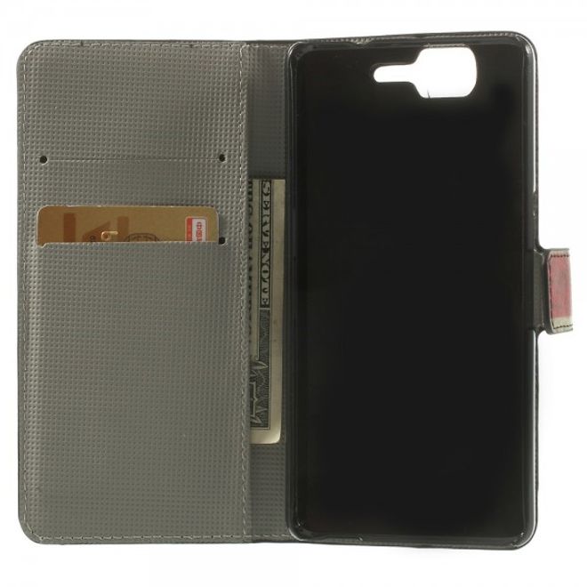 Wiko Highway Magnetisches Leder Case mit UK Flagge retro-style