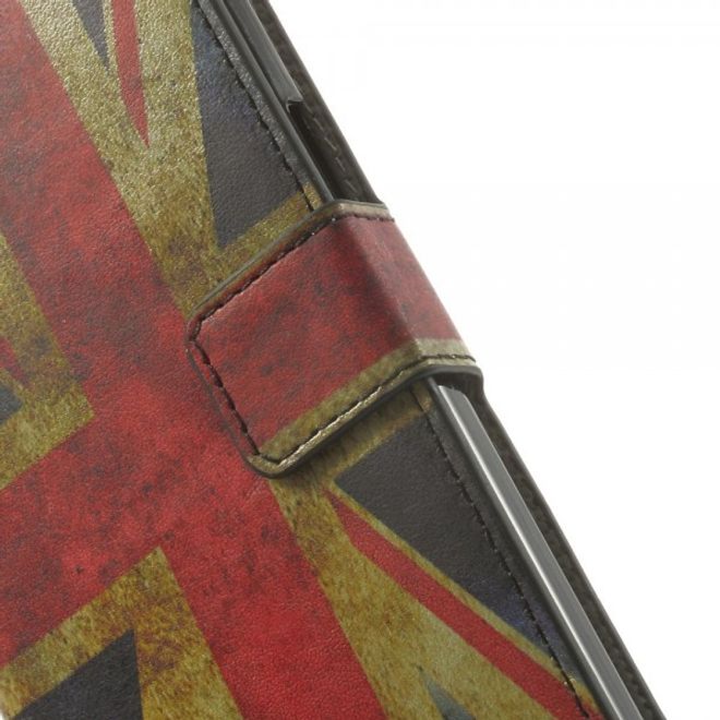 Wiko Highway Magnetisches Leder Case mit UK Flagge retro-style