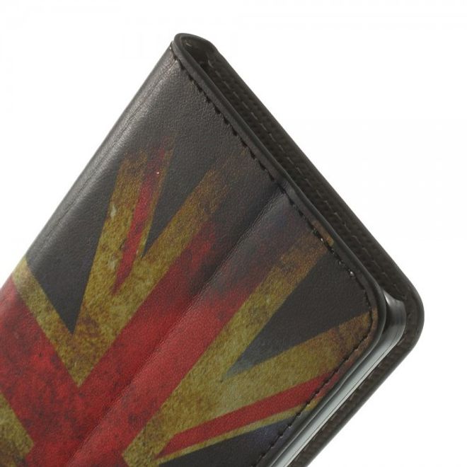 Wiko Highway Magnetisches Leder Case mit UK Flagge retro-style