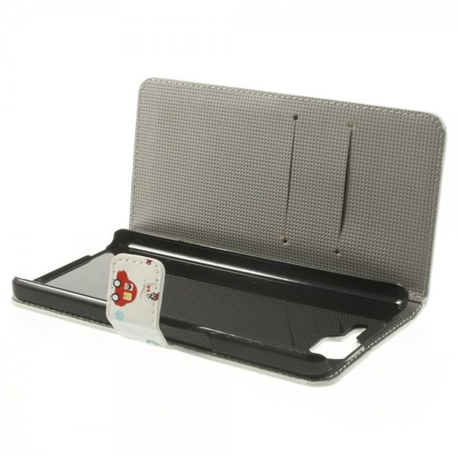 Wiko Highway Magnetisches Leder Case mit Eiffelturm und kleinen Sujets
