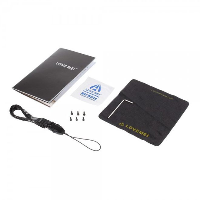 Samsung Galaxy S6 LOVE MEI Ultrarobustes Metall, Silikon und gehärtetes Glas Case - weiss