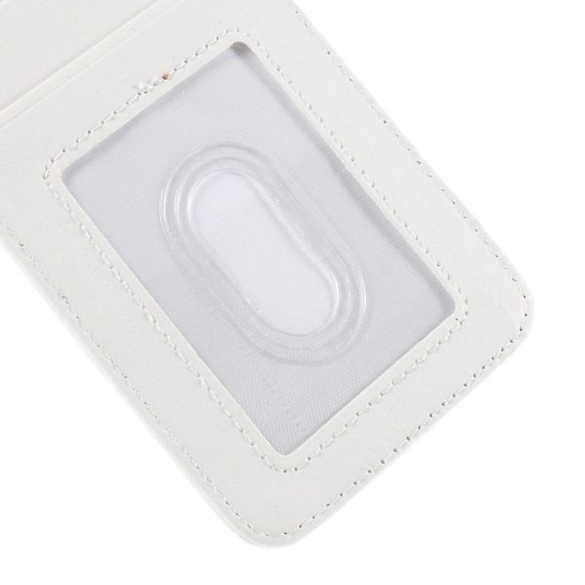 Galaxy S6 Edge Schlichtes Leder Flip Case vertikal - weiss