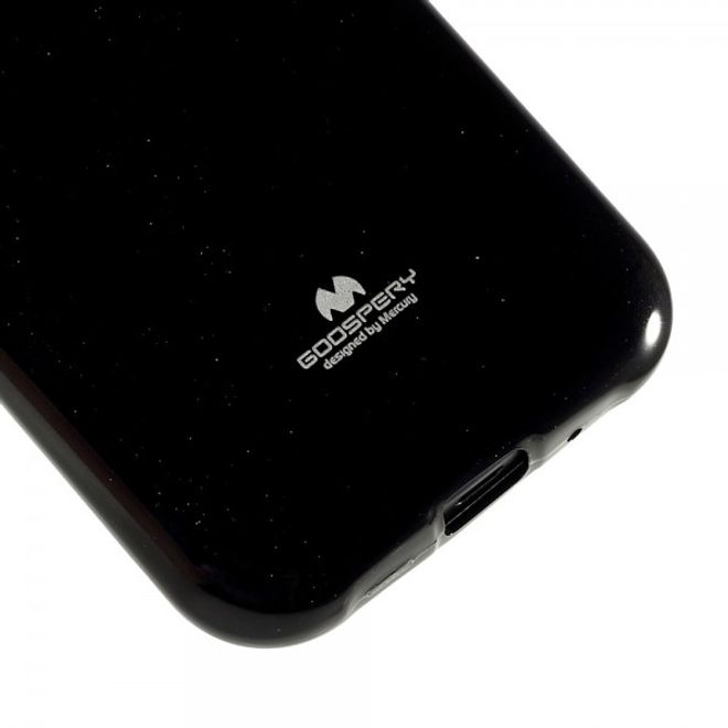 Goospery - Samsung Galaxy J1 (2015) Handy Hülle - TPU Soft Case - Pearl Jelly Series - schwarz
