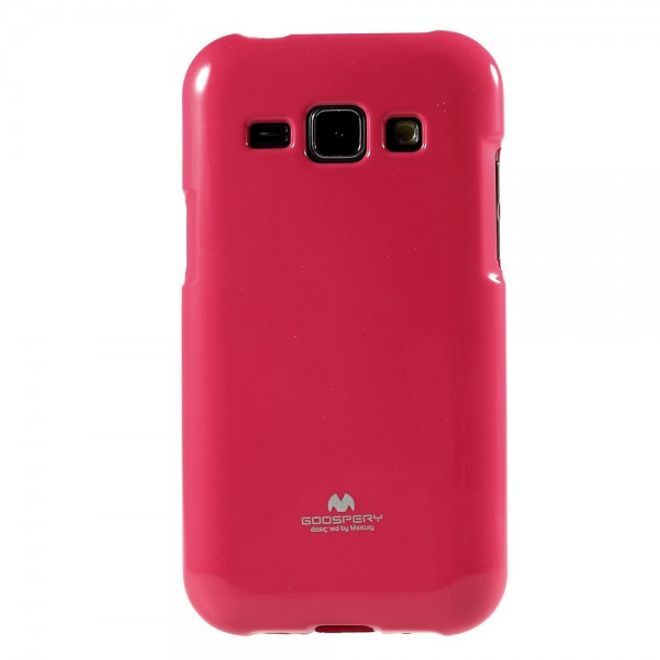 Goospery - Samsung Galaxy J1 (2015) Handy Hülle - TPU Soft Case - Pearl Jelly Series - pink