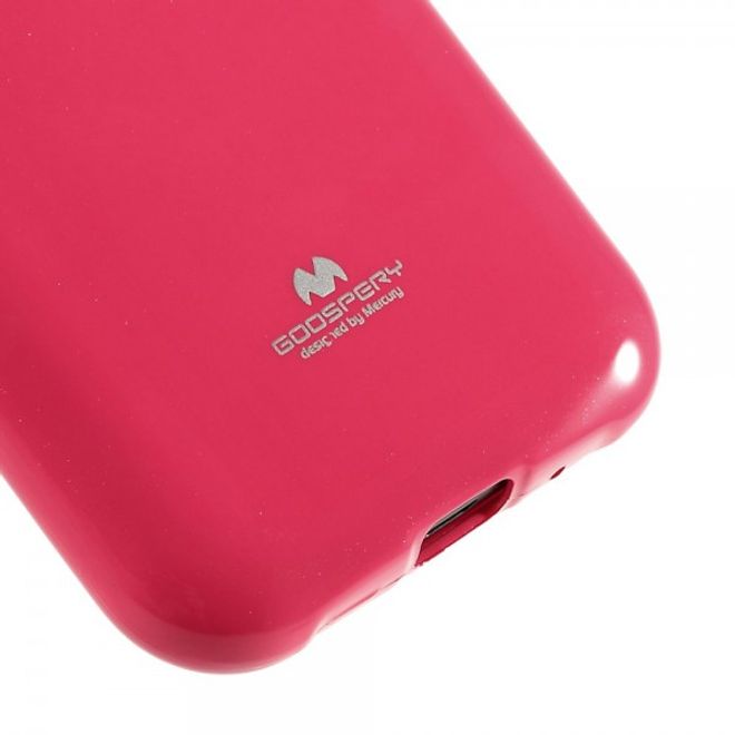 Goospery - Samsung Galaxy J1 (2015) Handy Hülle - TPU Soft Case - Pearl Jelly Series - pink