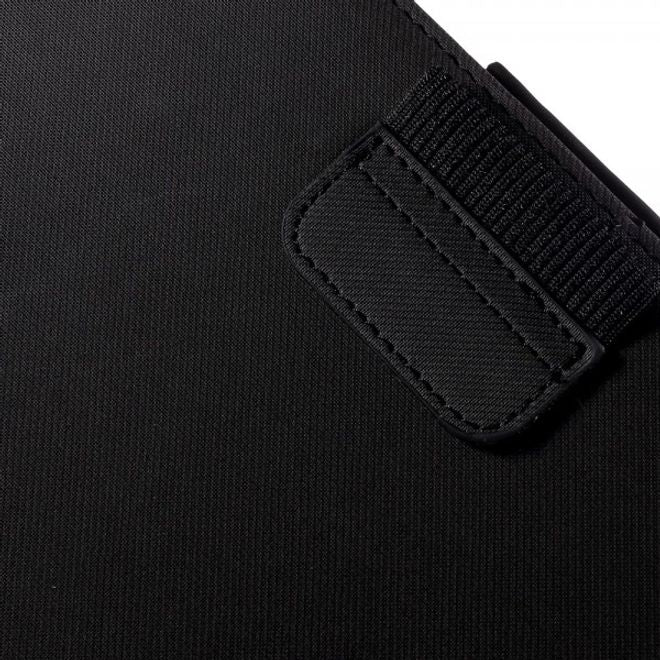 Samsung Galaxy Tab A 8.0 (T350) 360° rotierbares Leder Case mit Twilltextur - schwarz