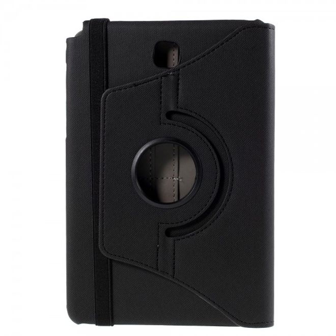 Samsung Galaxy Tab A 8.0 (T350) 360° rotierbares Leder Case mit Twilltextur - schwarz
