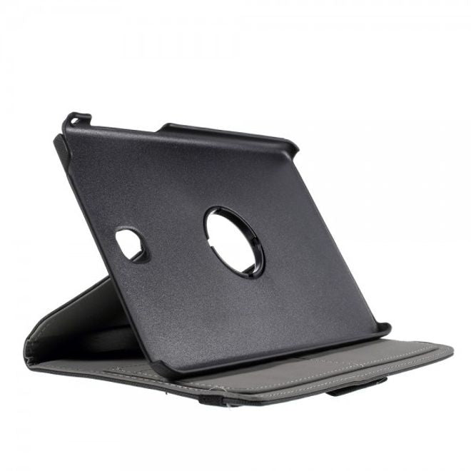 Samsung Galaxy Tab A 8.0 (T350) 360° rotierbares Leder Case mit Twilltextur - schwarz