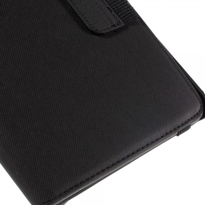 Samsung Galaxy Tab A 8.0 (T350) 360° rotierbares Leder Case mit Twilltextur - schwarz