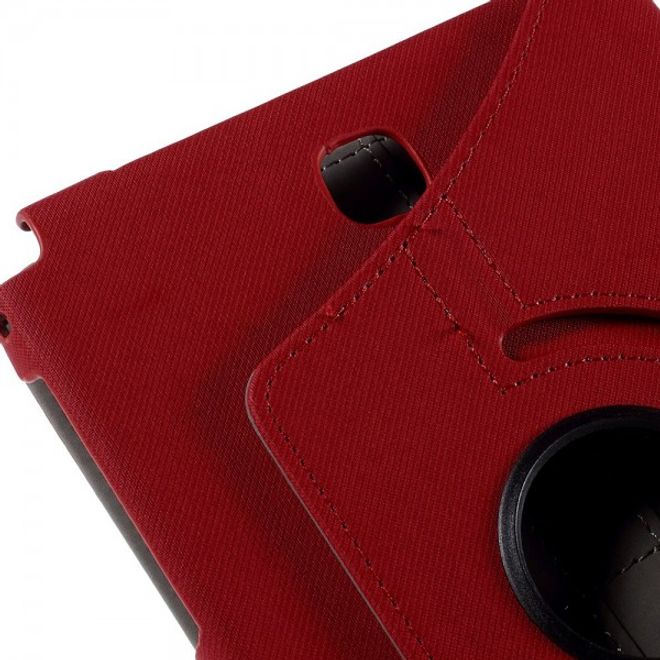 Samsung Galaxy Tab A 8.0 (T350) 360° rotierbares Leder Case mit Twilltextur - rot
