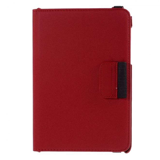 Samsung Galaxy Tab A 8.0 (T350) 360° rotierbares Leder Case mit Twilltextur - rot