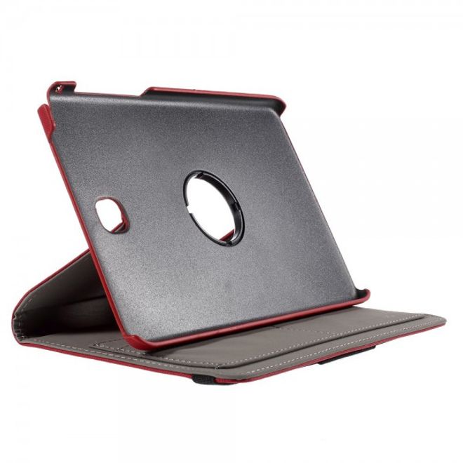 Samsung Galaxy Tab A 8.0 (T350) 360° rotierbares Leder Case mit Twilltextur - rot