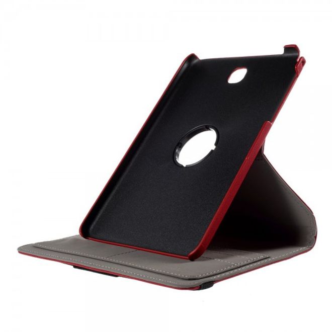 Samsung Galaxy Tab A 8.0 (T350) 360° rotierbares Leder Case mit Twilltextur - rot