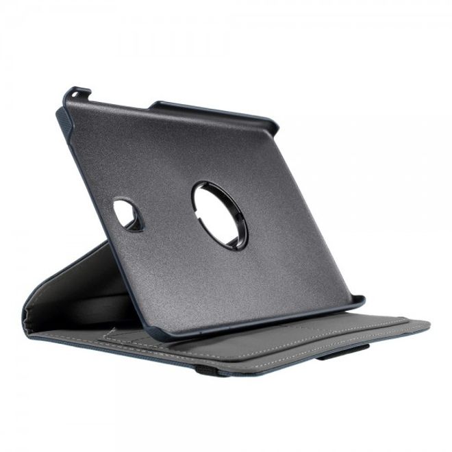 Samsung Galaxy Tab A 8.0 (T350) 360° rotierbares Leder Case mit Twilltextur - dunkelblau