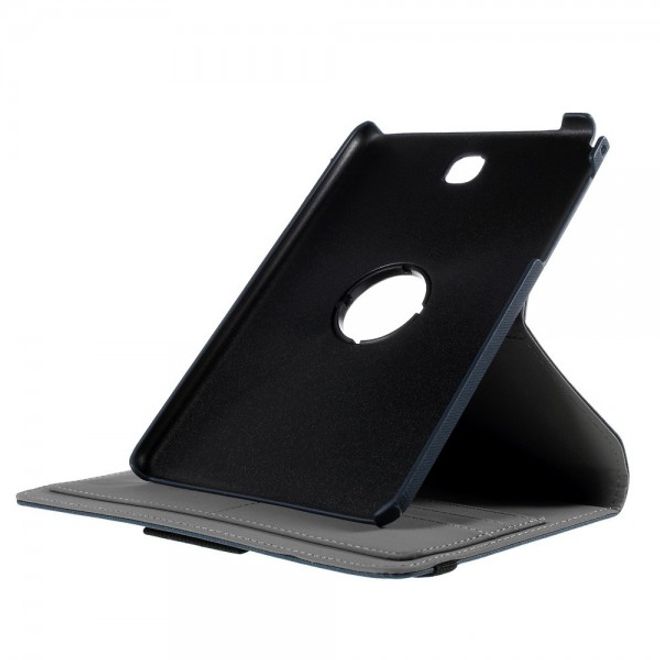 Samsung Galaxy Tab A 8.0 (T350) 360° rotierbares Leder Case mit Twilltextur - dunkelblau