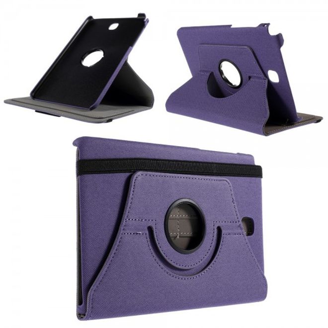 Samsung Galaxy Tab A 8.0 (T350) 360° rotierbares Leder Case mit Twilltextur - purpur