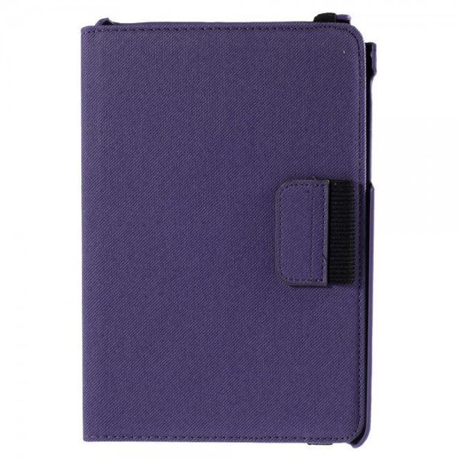 Samsung Galaxy Tab A 8.0 (T350) 360° rotierbares Leder Case mit Twilltextur - purpur