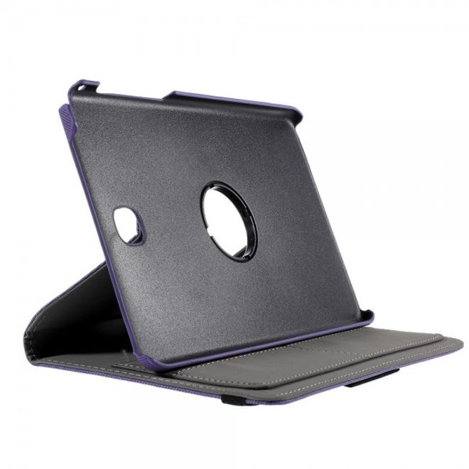 Samsung Galaxy Tab A 8.0 (T350) 360° rotierbares Leder Case mit Twilltextur - purpur