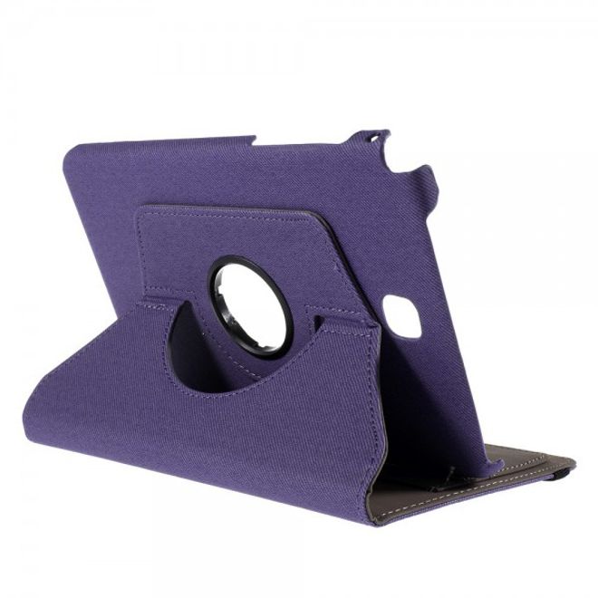 Samsung Galaxy Tab A 8.0 (T350) 360° rotierbares Leder Case mit Twilltextur - purpur