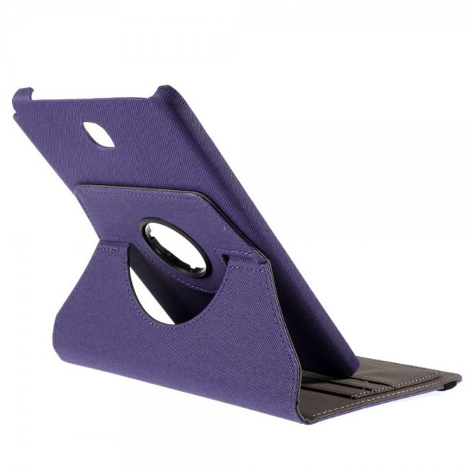 Samsung Galaxy Tab A 8.0 (T350) 360° rotierbares Leder Case mit Twilltextur - purpur