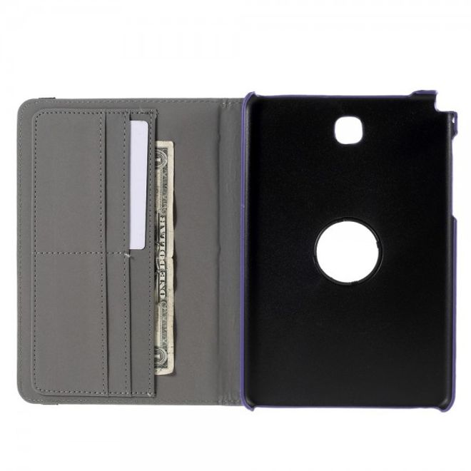 Samsung Galaxy Tab A 8.0 (T350) 360° rotierbares Leder Case mit Twilltextur - purpur