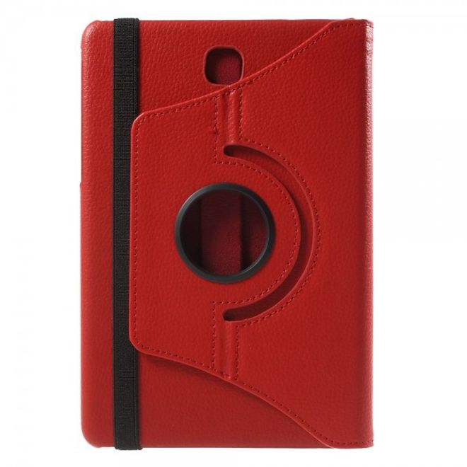 Samsung Galaxy Tab A 8.0 (T350) 360° rotierbares Leder Case mit Litchitextur - rot