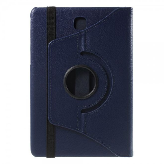Samsung Galaxy Tab A 8.0 (T350) 360° rotierbares Leder Case mit Litchitextur - dunkelblau
