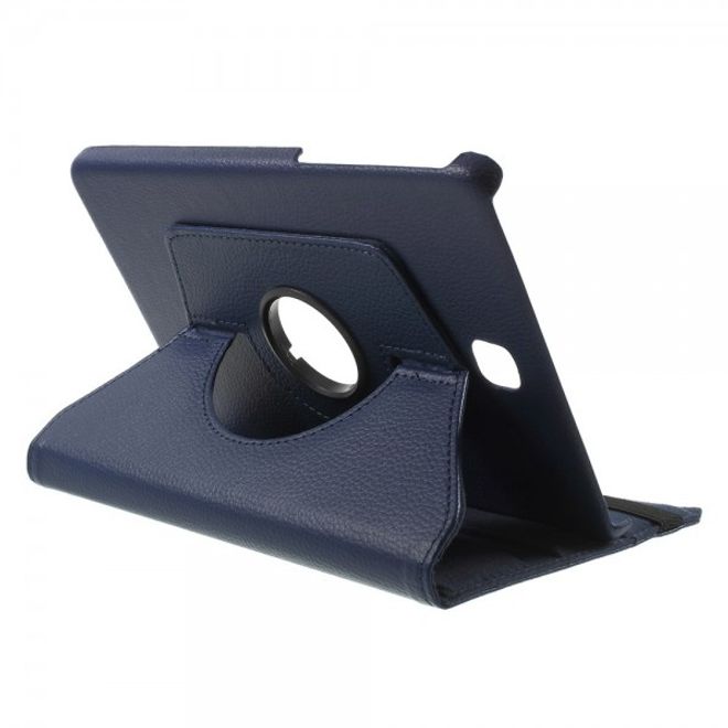 Samsung Galaxy Tab A 8.0 (T350) 360° rotierbares Leder Case mit Litchitextur - dunkelblau