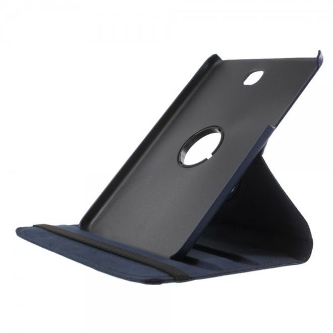 Samsung Galaxy Tab A 8.0 (T350) 360° rotierbares Leder Case mit Litchitextur - dunkelblau