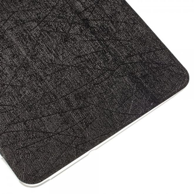 Samsung Galaxy Tab A 8.0 (T350) Leder Case mit seidenartiger Textur und Standfunktion - schwarz