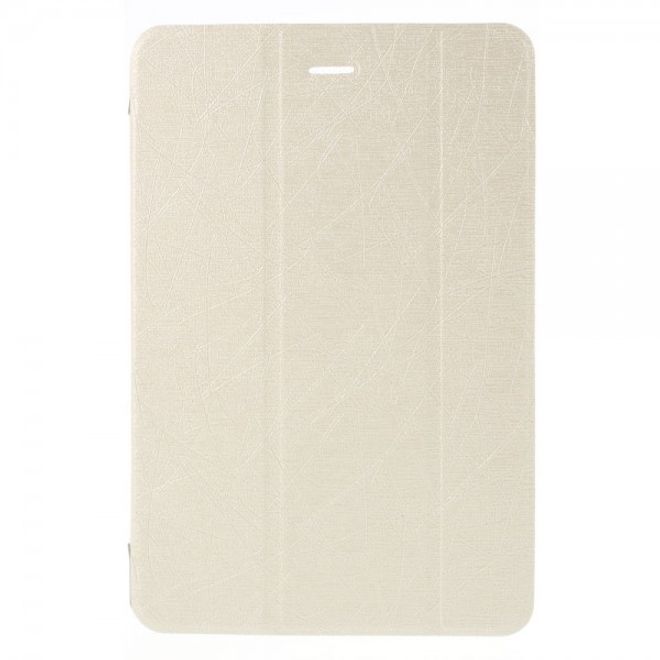 Samsung Galaxy Tab A 8.0 (T350) Leder Case mit seidenartiger Textur und Standfunktion - weiss