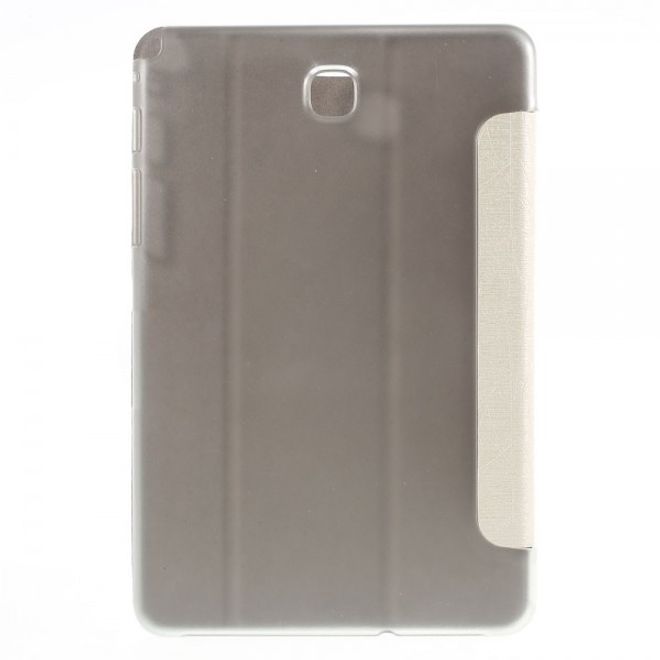 Samsung Galaxy Tab A 8.0 (T350) Leder Case mit seidenartiger Textur und Standfunktion - weiss