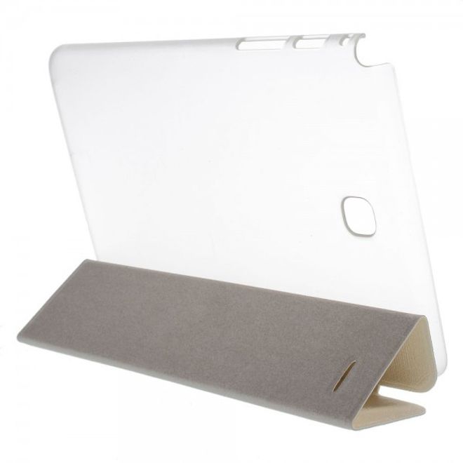 Samsung Galaxy Tab A 8.0 (T350) Leder Case mit seidenartiger Textur und Standfunktion - weiss