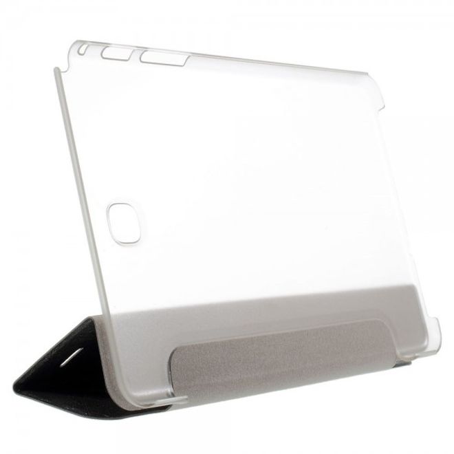 Samsung Galaxy Tab A 8.0 (T350) Leder Case mit seidenartiger Textur und Standfunktion - grau